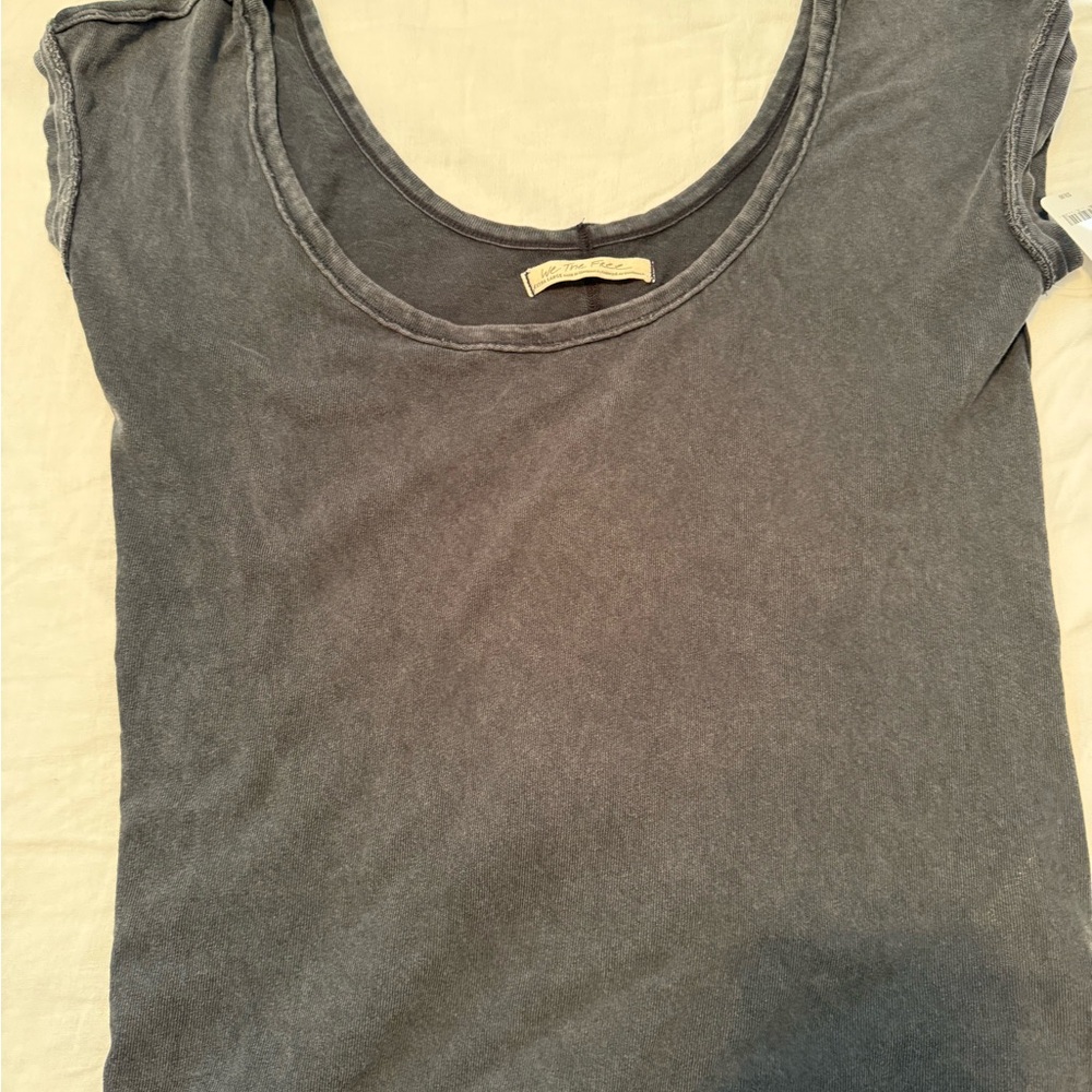 Gray Short Sleeve T-Shirt Casual Top